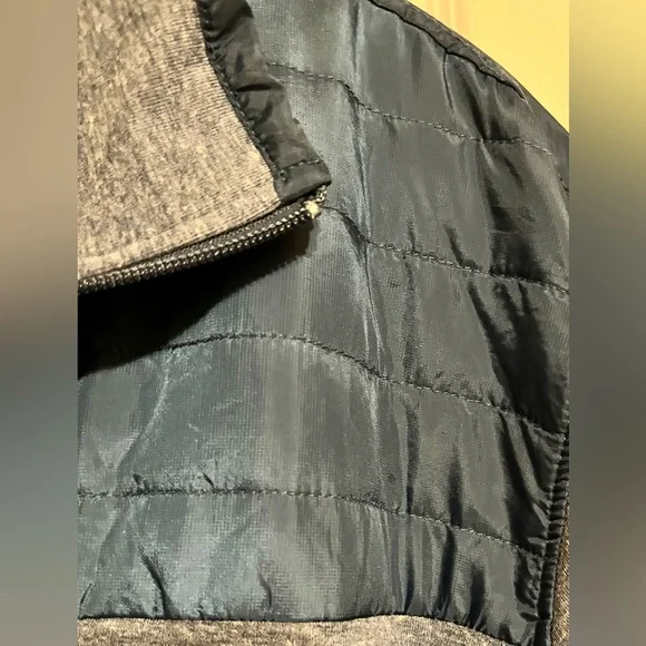 Eddie Bauer Blue and Gray Quarter-Zip Pullover Adult Size XL - Picture 5 of 10